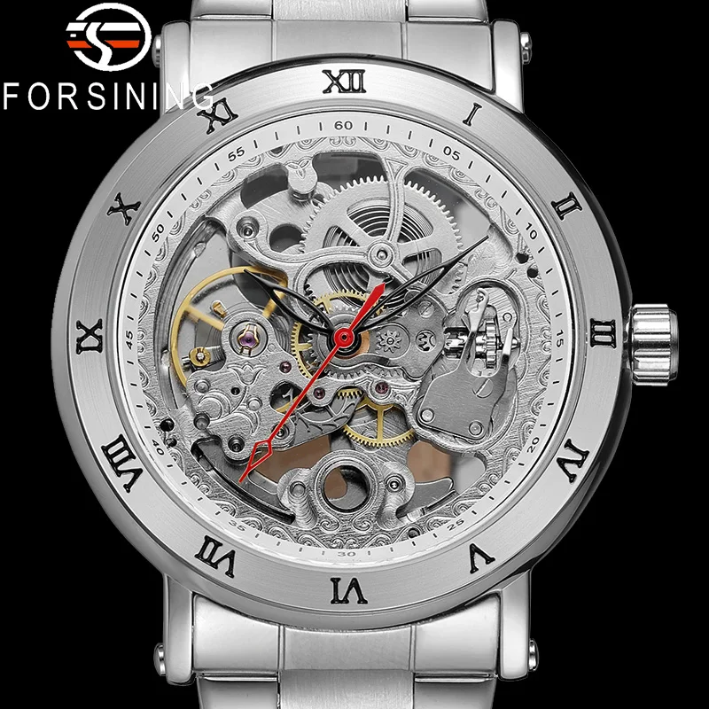 FORSINING автоматические механические мужские наручные часы военные армейские