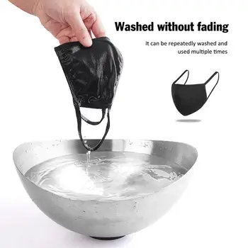 

Fashion Filter Replaceable Black face Mask Washable Air Mask Anti-PM2.5 Work With Filter Element washable mask