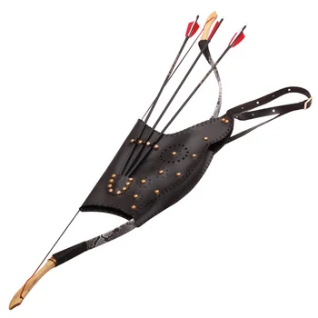 

Outdoor Bow Bag + Quiver Archery Traditional Bow Bag Waist Hip Back Arrow
