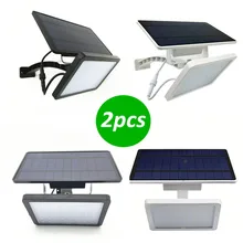 2 шт. настенный светильник на солнечной батарее 48LED светильник с управлением на открытом воздухе двойная установка водонепроницаемый энергосберегающий уличный светильник для безопасности сада