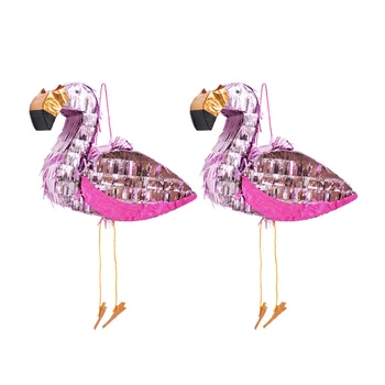 

Pinata Aluminum Foil Flamingo Shape Toy Game Props Sugar Beat Creative Multicolored Decoration for Children Birthday Party