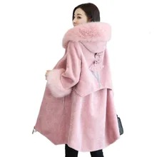 Зимнее шерстяное пальто для женщин, стрижка овец, кожа, искусственный мех, ветровка, манто, Femme Hiver Casaco Feminino Dames Jassen, пальто