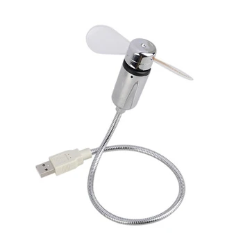 

USB LED Clock Fan with Real Time Display Function,USB CLOCK FAN,Silver