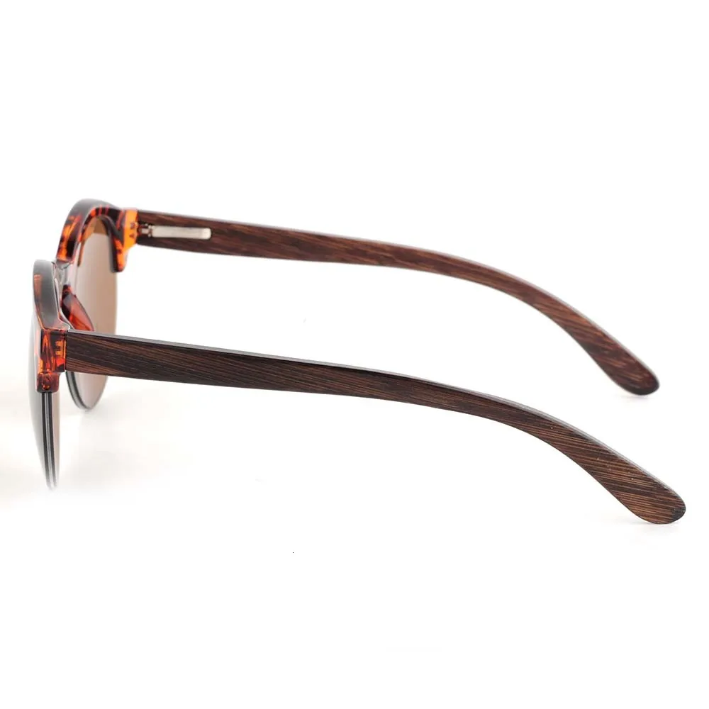 LONSY, ретро, коричневые, бамбуковые, деревянные солнцезащитные очки, для женщин и мужчин, фирменный дизайн, Ретро стиль, полудрагоценные солнцезащитные очки, для вождения, зеркальные, UV400