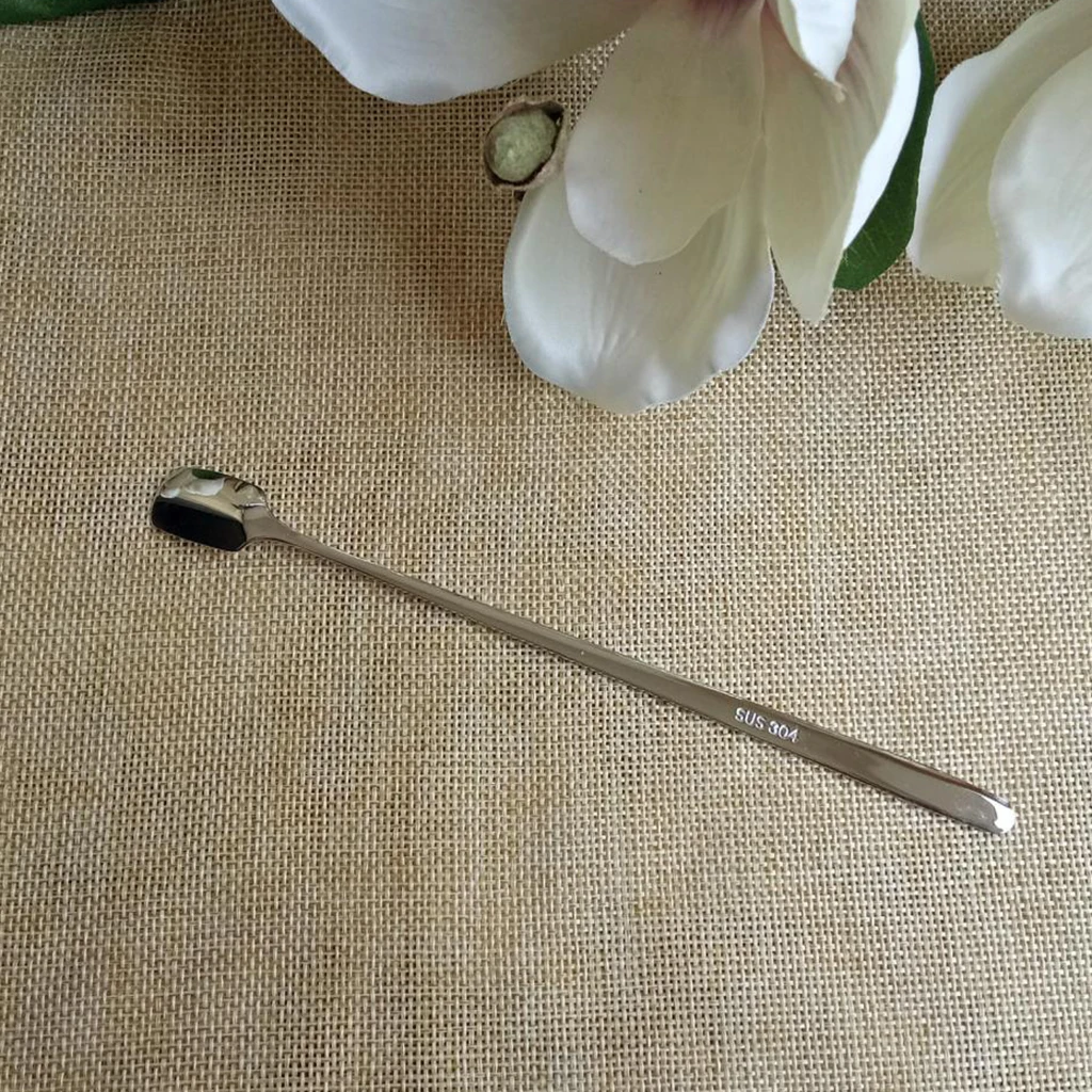 Stainless Steel Long Handle Stirring Mixing Spoon Coffee Spoon Square Spoons