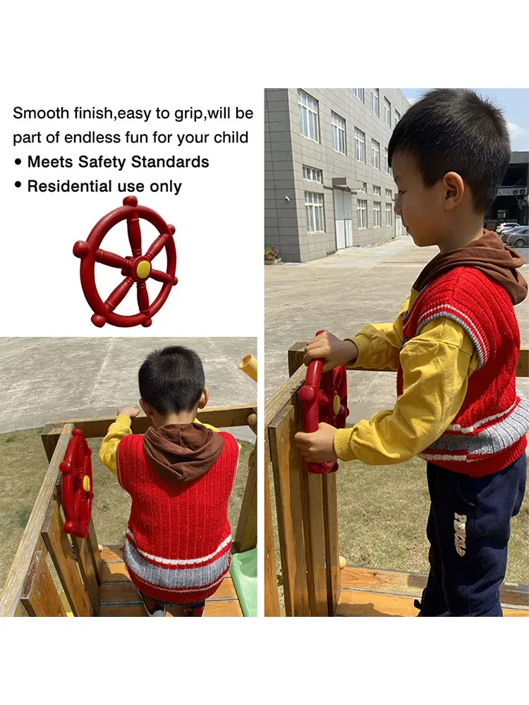 Kids Toy Jungle Gym Steering Climbing Frame Swing Accessory Pirate Ships Wheel playground toy set