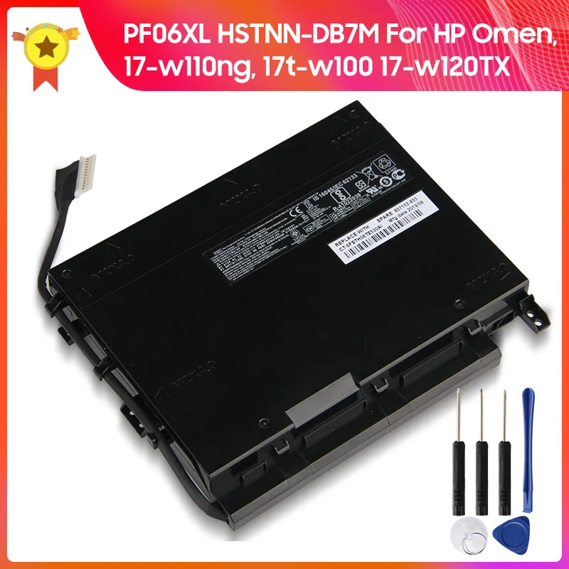 

Original Replacement Battery PF06XL HSTNN-DB7M For HP Omen 17-w110ng 17t-w100 17-w120TX 853294-850 95.8wh 11.55V