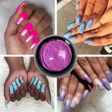 Голографическая пудра для ногтей, лазерный блеск для ногтей, порошок, единорог, блестящая голографическая Радужная хромированная зеркальная пудра для ногтей, художественный Набор для украшения пыли
