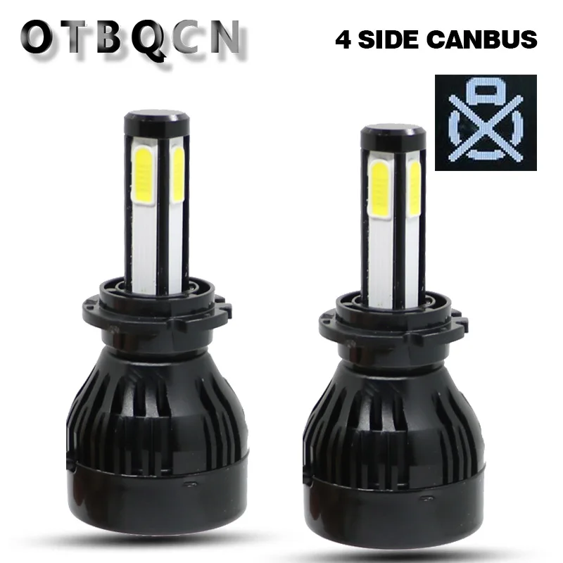 OTBQCN Canbus автомобильные фары H4 светодиодный D2S H11 D1S D3S D4S HB3 9005 HB4 9006 10000LM светильник ры