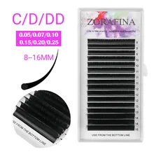 ZORAFINA Hohe Qualität Falsche Wimpern Verlängerung Nerz Einzelne Seide Wimpern Weitere Alle größe Einzelne Wimpern Extensions