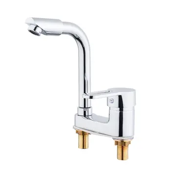 

Double Hole Kitchen Instant Heating Faucet Rotatable Hot & Cold Dual-use Fast Heating Tap Water Valve
