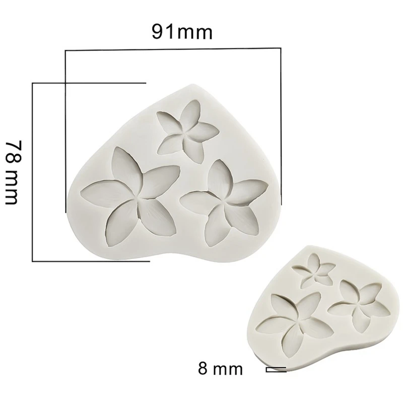 Frangipani Silicone Mold Cake Decorating Fondant Cake Chocolate Clay DIY Decorating Tool Sugarcraft Cake Mold