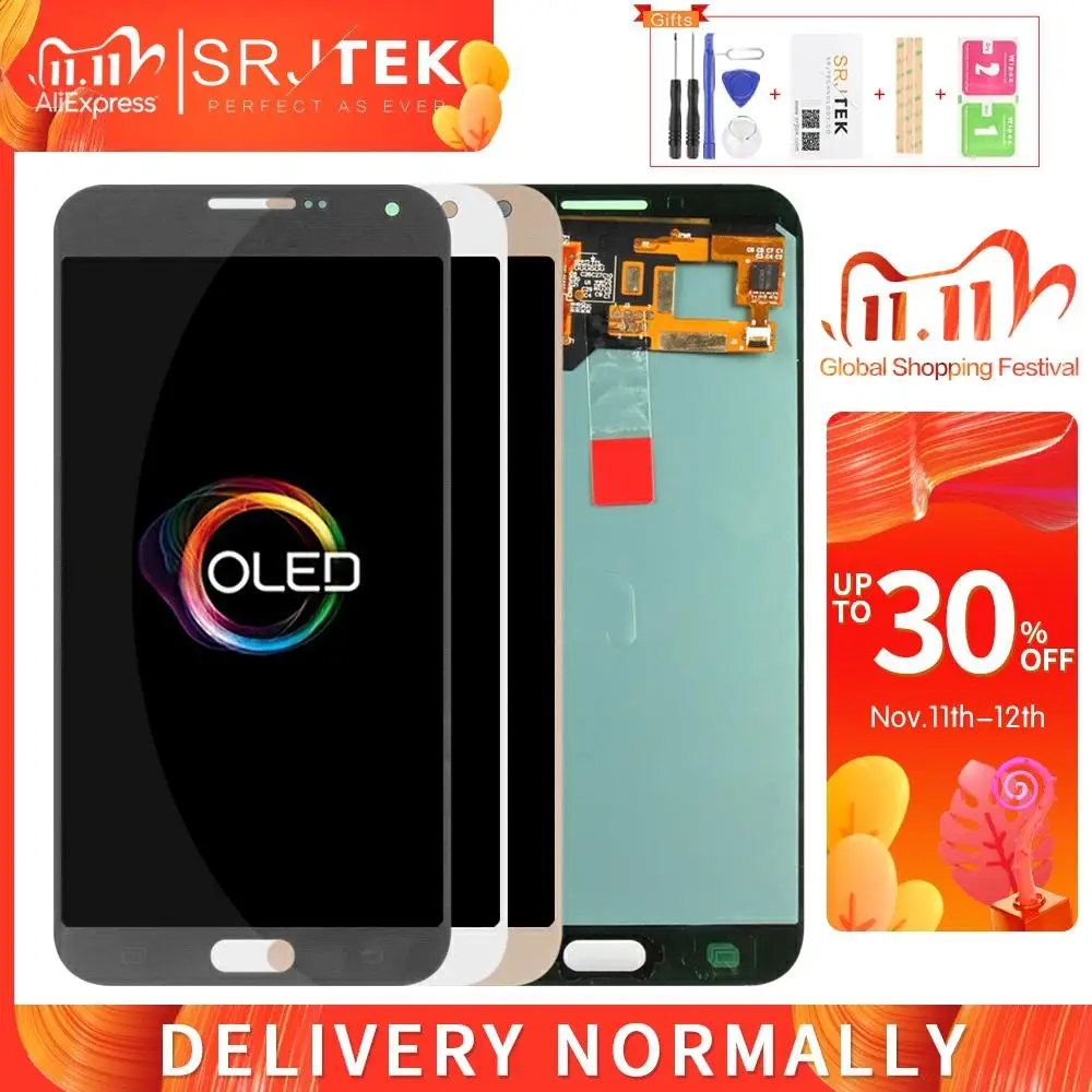 AMOLED/TFT Srjtek экран для Samsung Galaxy E7 LCD E7000 ЖК сенсорный дигитайзер Сенсорное стекло в