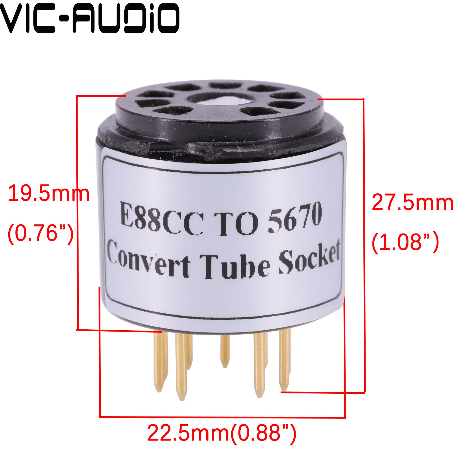 1pc ECC99 to 6DJ8 Valve Tube Amplifier Socket converter adapter 