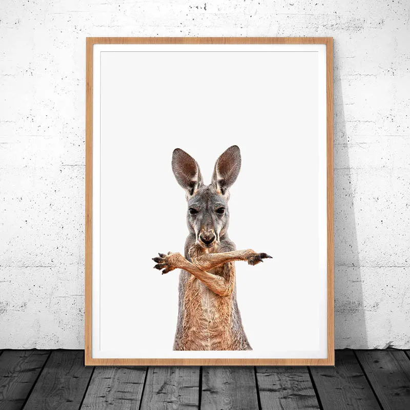 

Adult animals Picture Fashion Modern Posters and Prints Fierce Rabbit Zebra Canvas Painting Wall Art Living Room Decoration