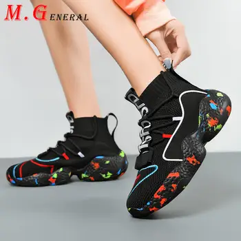 

Slip-on Women's Running Shoes for Men High Top Sock Sport Sneakers Women Sports Shoes Couple Large Size Stretch Fabric Shoe B07