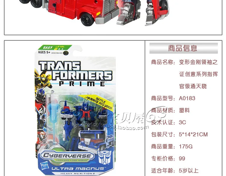 Hasbro Трансформеры Робот игрушки модель тфп анимация командор класс Оптимус Прайм красный паук