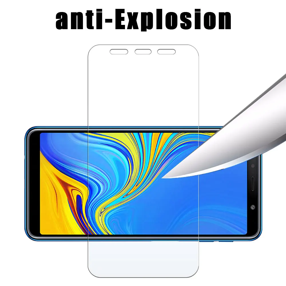 Чехол для samsung galaxy a7 бампер чехол s на samsumg sansumg 7 a750f глас Сэм samsung samsum glaxay 7a стеклянная крышка, комплект из 3 предметов