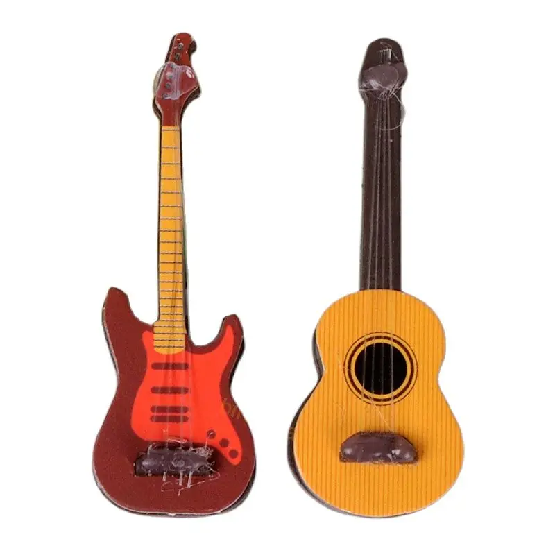 1/12 Dollhouse Accessories Miniatures Violin Guitar Musical Instruments Model Toys Dolls Furniture for Barbie Ob11 Dolls House 2