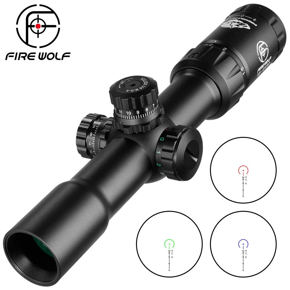 Охотничья тактическая оптическая винтовка FIRE WOLF 1 5 4X30 с красной зеленой