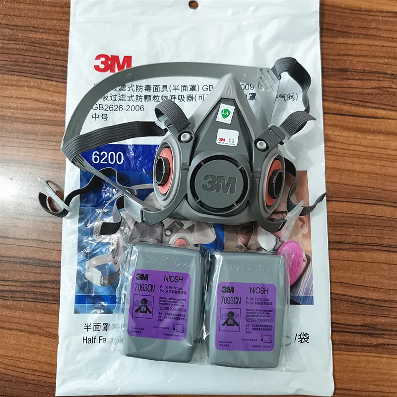 3M 6200+ 7093 фильтры промышленная Пылезащитная маска электрическая сварка смога защита P100 сажевый 3в1 защитный респиратор