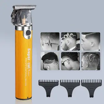 

Professional Hair Clippers Men T-Blade Beard Trimmer Barber Grooming Kit Rechargeable Cordless Haircut Machine