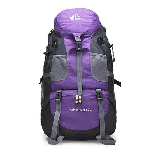 50L& 60L Открытый Рюкзак Кемпинг альпинистская сумка водонепроницаемый альпинистские походные рюкзаки Molle спортивная сумка рюкзак для альпинизма - Цвет: 50L Purple