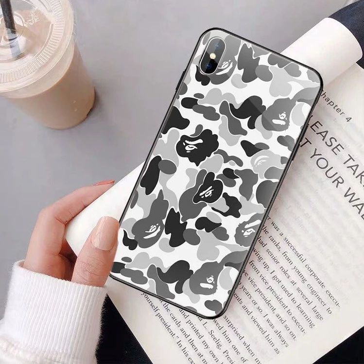 A7 Камуфляжный мягкий черный чехол для телефона ape man для iPhone 11 pro XS MAX 8 7 6 6S Plus X 5 5S SE XR чехол - Цвет: A7