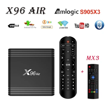 

X96 Air Amlogic S905X3 Android 9.0 TV BOX 4GB 64GB wifi 4K 8K 24fps Set Top Box x96Air PK X96 mini max H96MAX tv box youtube
