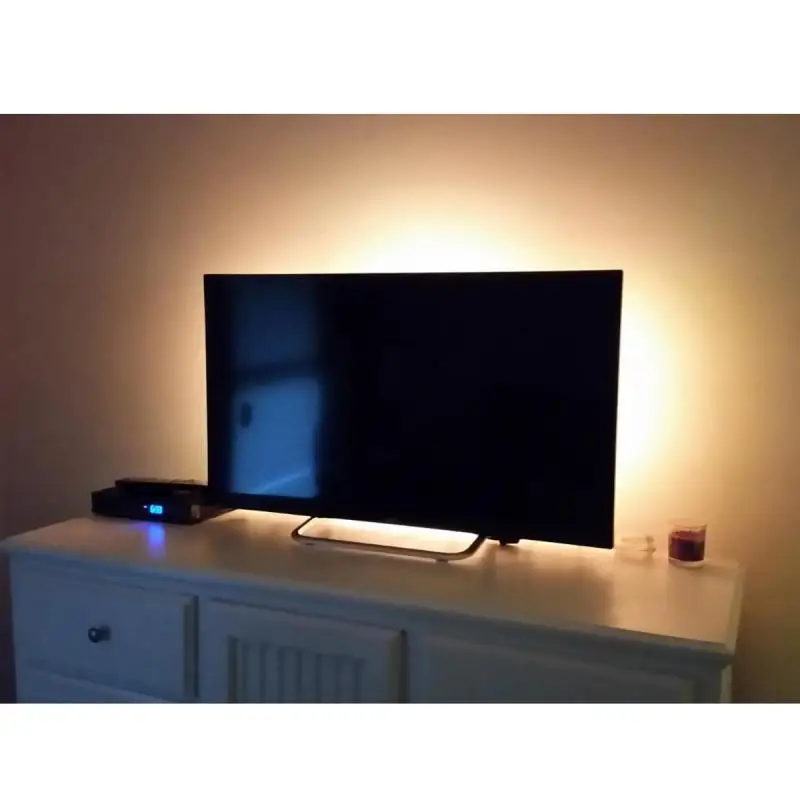 4x25cm RGB LED Strip Light Lamp Flexible TV Back Lighting Kit USB 24 Key Remote 5V 5050 EU Plug Backlight Decoration