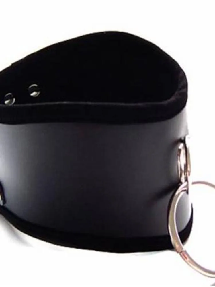 Gothic Cosplay Collar Black Tall PU Leather Buckle Posture Collar Gothic Cosplay