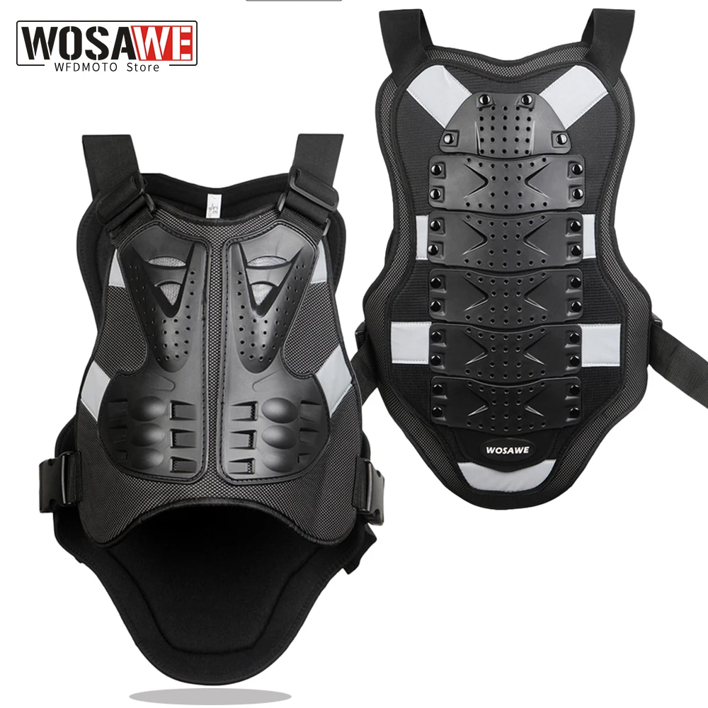 WOSAWE Body Protector Armor Motorcycle Jackets Motocross back Shield