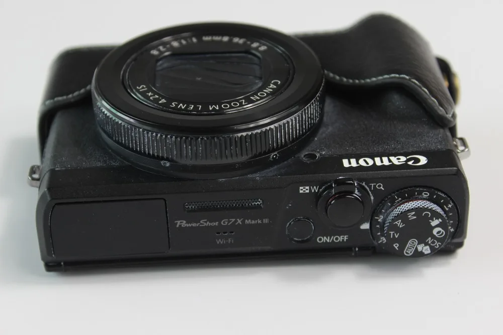 Натуральная Воловья кожа корпуса для половины камеры база для Canon G7XIII G7X MarkIII с отверстием батареи
