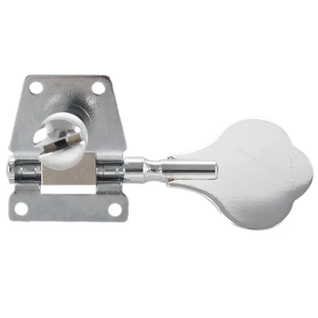 

5Pcs Guitar Accessory Vintage Open Bass Guitar Tuning Keys Pegs Machine Heads Tuners Black 1L4R for 5 Strings Bass Silver