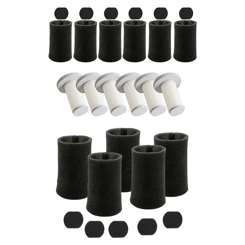 2 Set Vacuum Cleaner Accessories 1 Set Sponge Filters Set & 1 Set Hepa
