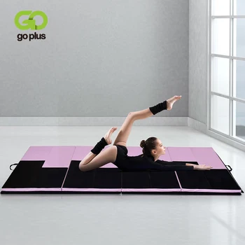 

GOPLUS 4' x 10' x 2" Folding Yoga Mat For Fitness Massage Pad Cushion for Beginner Back Fitness Pilates Gym Exercise
