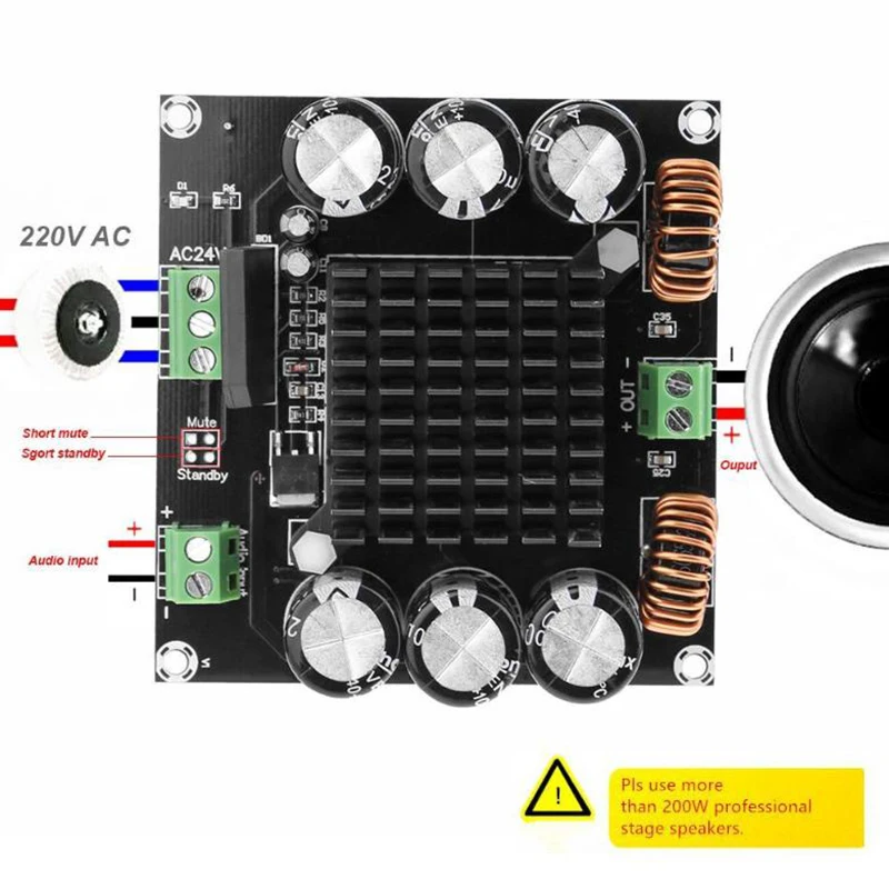 High Power TDA8954TH HW 717 Digital Amplifier Board 420W Mono Channel Digital Core BTL Mode Fever Class