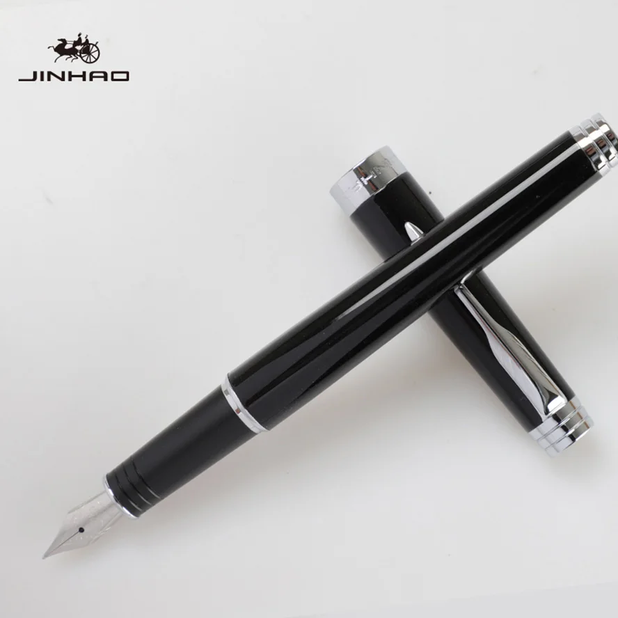 Bright black Роскошная перьевая ручка для руководителя Jinhao 997 чернильная ручка caneta tinteiro - Цвет: Bright black