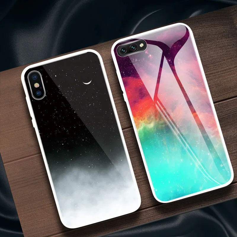 Белый Роскошный чехол для телефона из закаленного стекла iPhone 11 Pro Max X XS XR 8 7 6 6S Plus