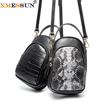 

XMESSUN New Crocodile Pattern Mobile Phone Bag Women Messenger Bag Snake Pattern Shell Tide Shoulder Bag Travel Wallet Tote F328