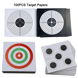 Papeles de tiro para Paintball BB, pistola de Airsoft, accesorios de práctica militar, papel cuadrado, 100 piezas, 14cm x 14cm