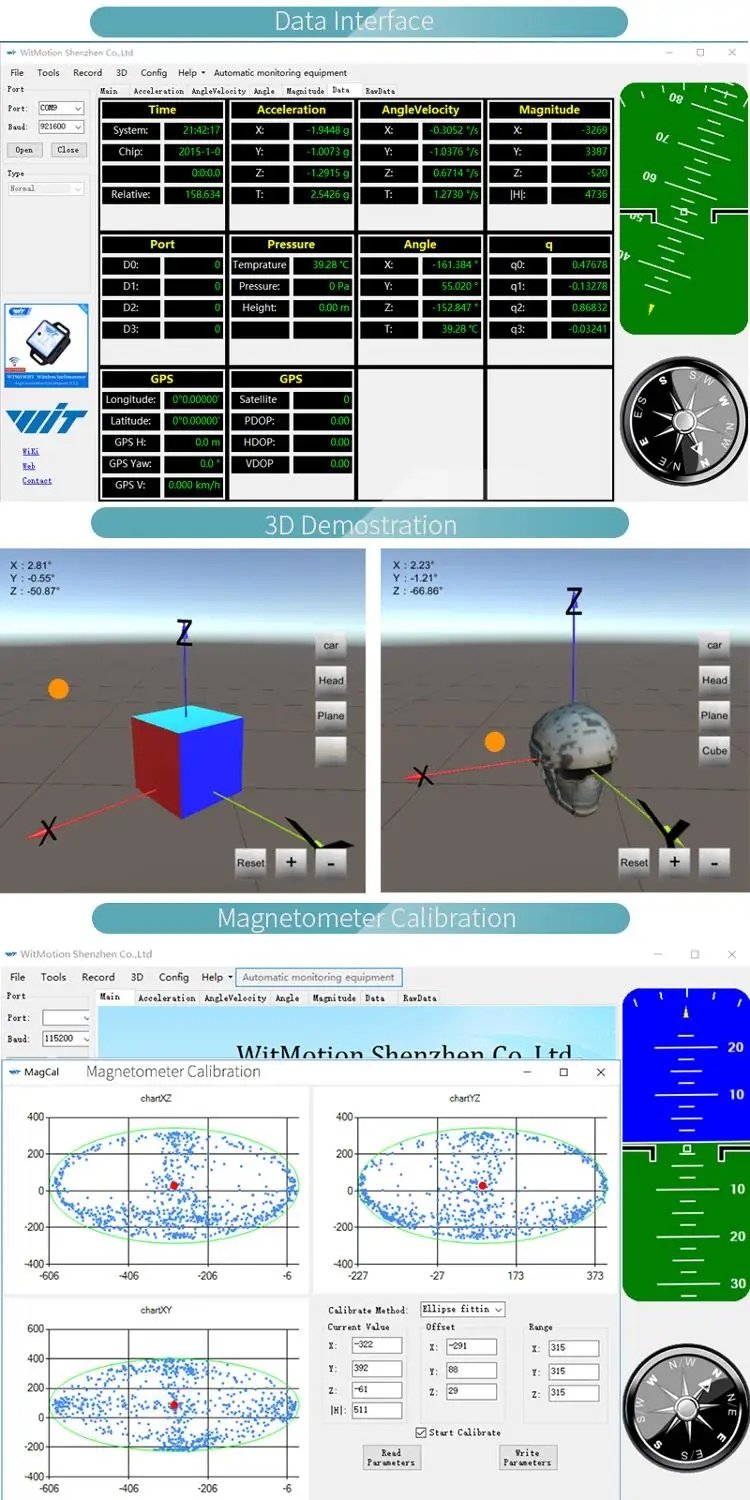 Taxa de Devolução Eixos + Giroscópio Eletrônico + Ângulo + Magnético para Arduinos Acelerômetro de 9 Witmotion Ahrs Mpu9250 Wt931 Xyz 500h - Image 4