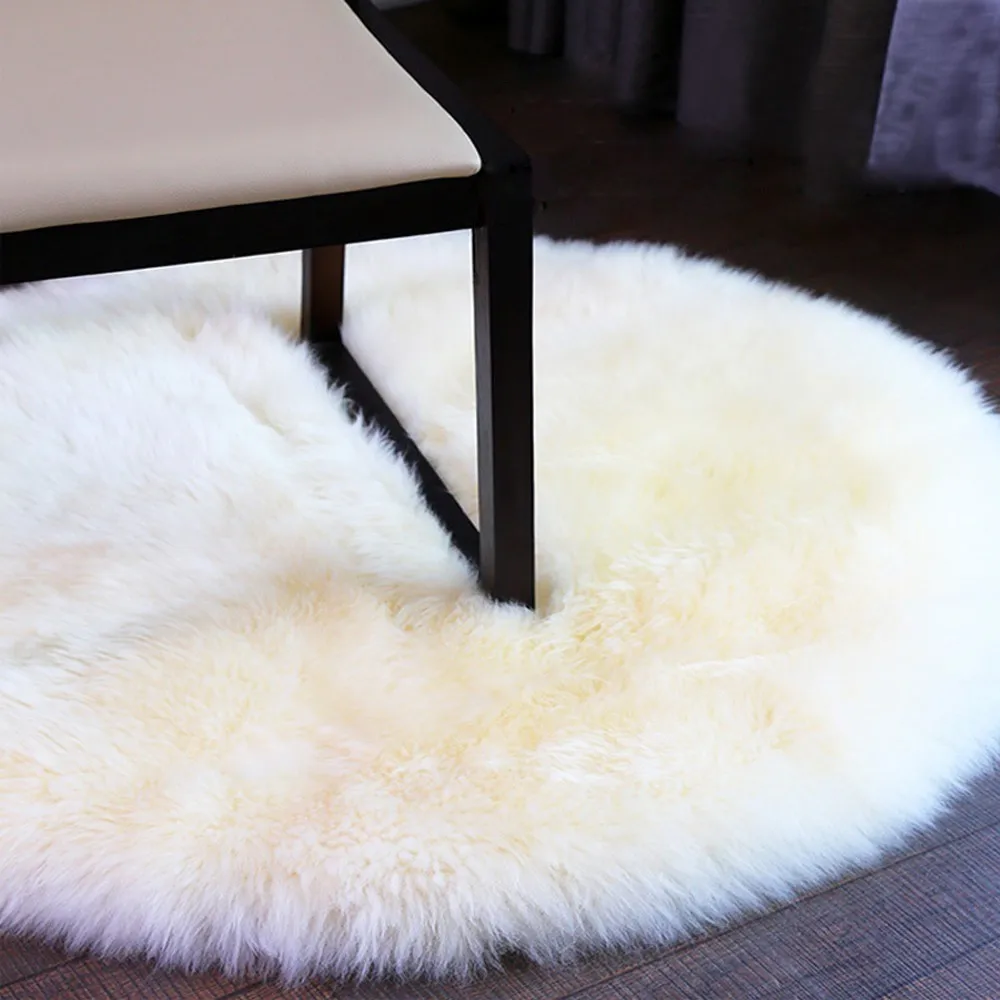 Мягкий ковер из искусственной овчины, покрытие для стула, искусственная шерсть, теплый ворсистый ковер, сиденье#20191205