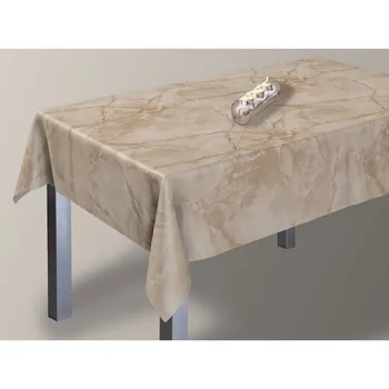 

Tablecloth Rubber "Rubber tec" with stamping marble beige. Composition 100% PVC