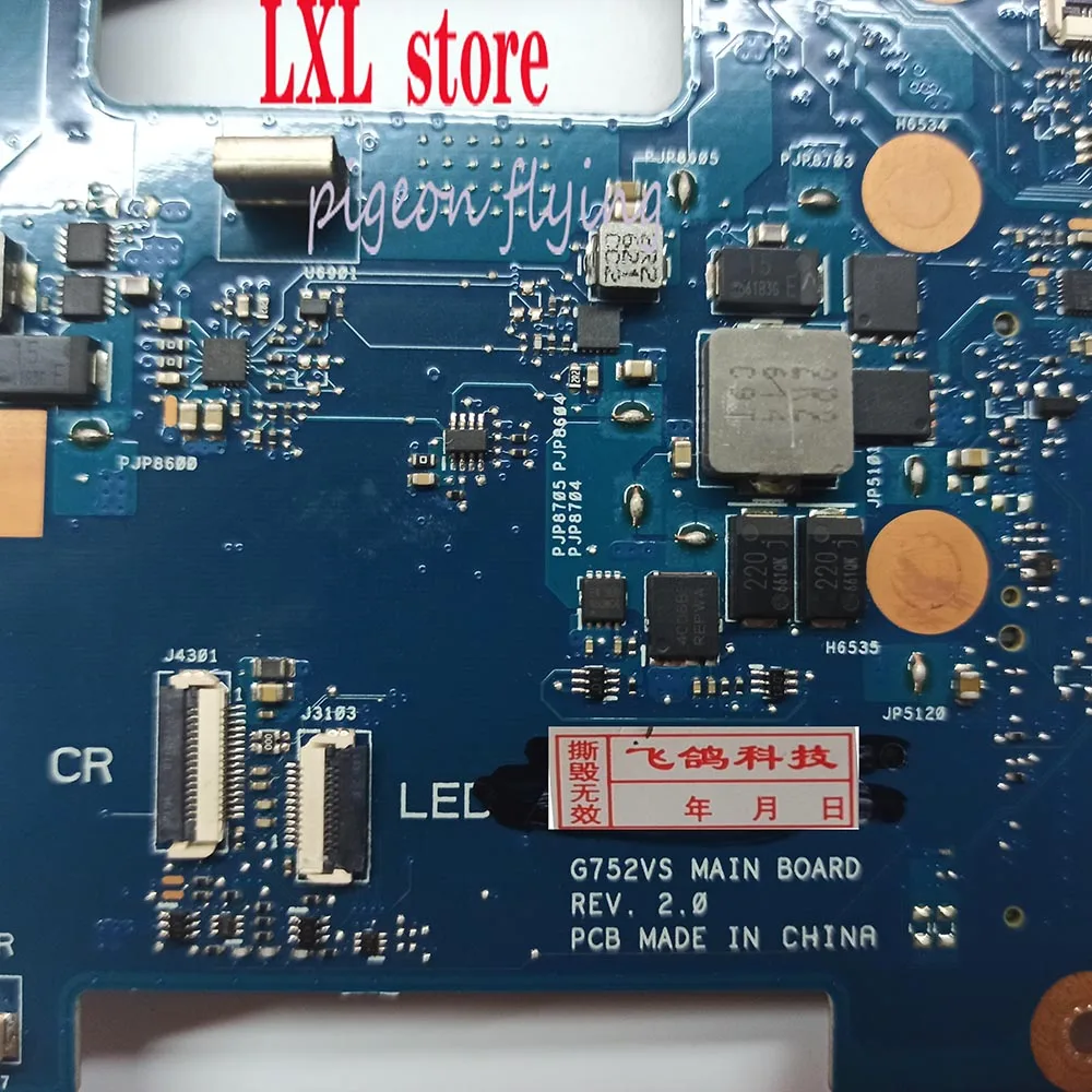 incredible  G752VS motherboard for ASUS ROG G752VS G752 G752VM G752V laptop CPU:I7-6700HQ GPU:GTX1070 4xSO-DIMM