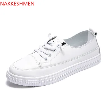 

NAKKESHMEN-Breathable White Shoes Female 2020 Spring and Summer New Flat Shoes Female Wild Students Ins Casual Shoes Running