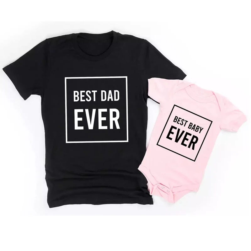 Camisetas a juego de papá y yo, el mejor papá de siempre, el mejor bebé del Día del Padre, camisetas del primer día del padre