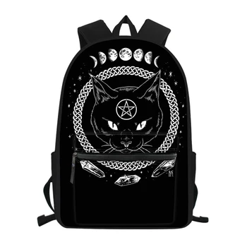 

Customzied Girl School Bag for Teenage Girls Backpack Schoolbag Women High Student Bag Black Cat Kid Backpack Mochila esxolar