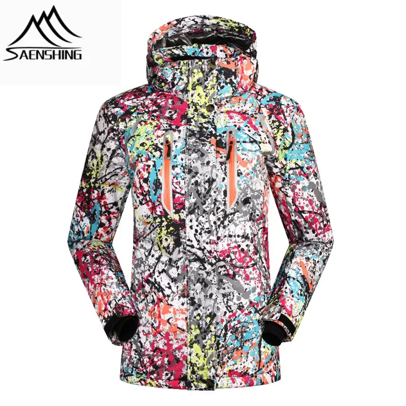 

SAENSHING Women Winter Ski jacket Waterproof Thermal Snowboard Jacket Ski Pants Breathable Snow Suit Outdoor Ski snow coat