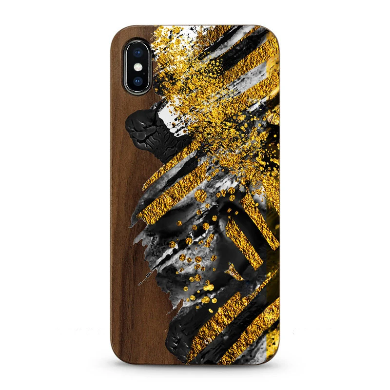 Граффити из натурального дерева и цветной рисунок чехол для телефона для Iphone 6 S 7 8 plus X S R MAX Ретро деревянный чехол для телефона - Цвет: 5